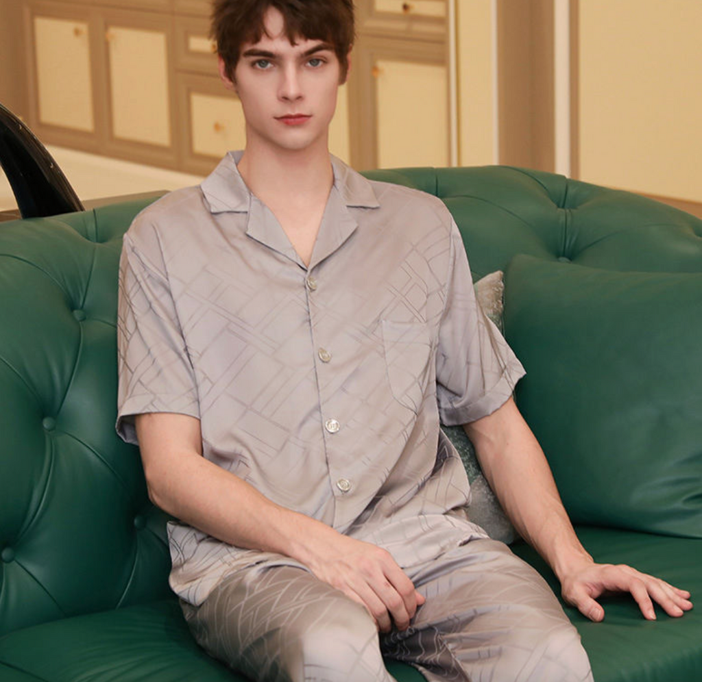 Silk Satin Men's Pajamas Set