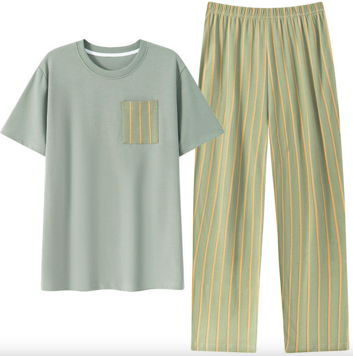 Plaid Pattern Men's Pajamas Set